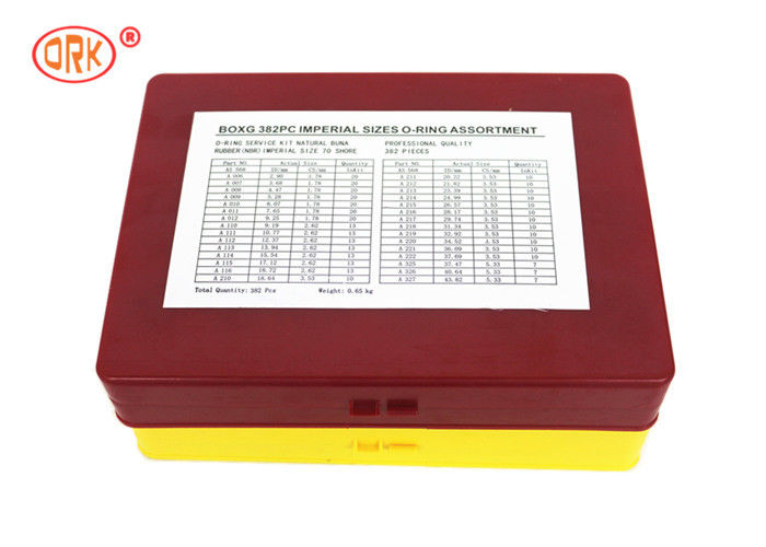 طقم صندوق دائري O - G AS568 Standard 30 Dimensions 382 Pieces NBR 70 Black